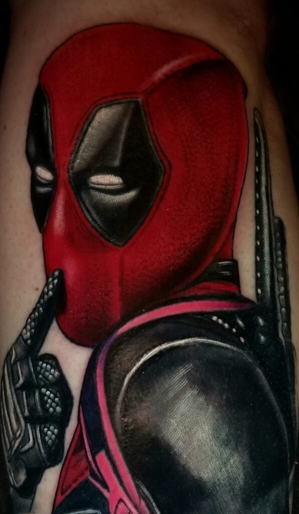 Deadpool. Marvel comic sleeve in progress